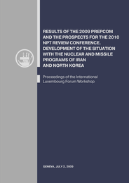Results of the 2009 Prepcom and the prospects for the 2010 NPT Review Conference